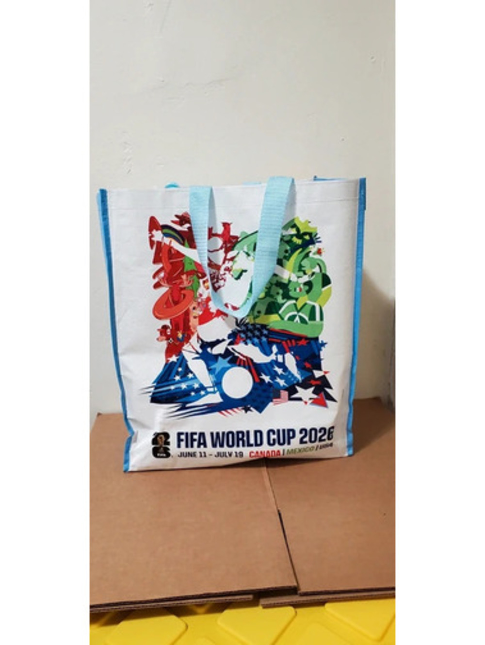 Official FIFA World Cup 2026 Reusable Shopping Tote Bag Canada Mexico USA New